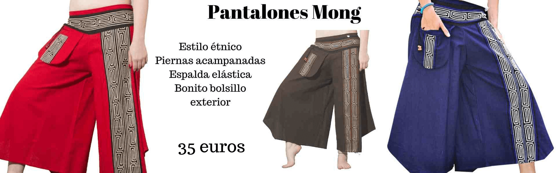 Pantalones Mong Etnico y acampanado